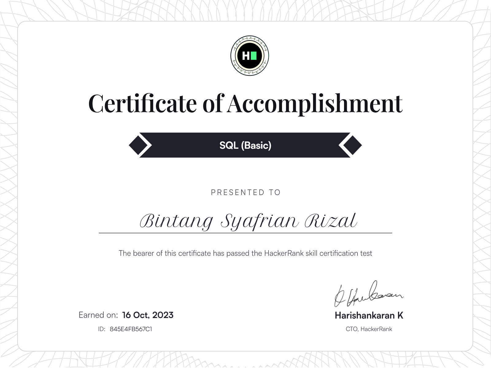 HackerRank SQL (Basic)